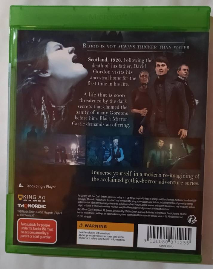 Black Mirror for Xbox One (New & Sealed)