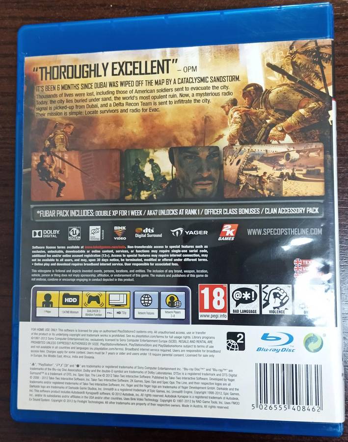 Spec Ops The Line for PS3 (CIB)