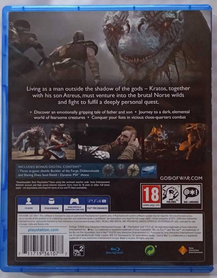 God of War Day one edition for PS4 (CIB)