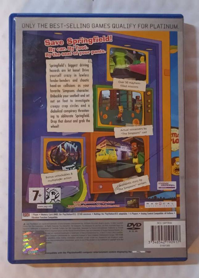 The Simpsons Hit and Run for PS2 (CIB)