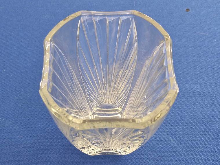 1930s French Art Deco Crystal Flower vase