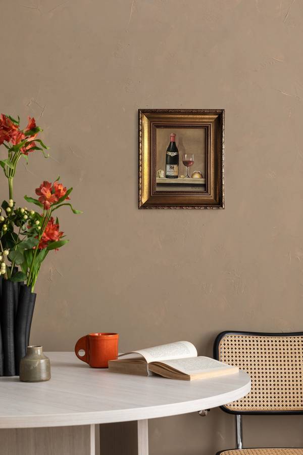 wine still life oil painting