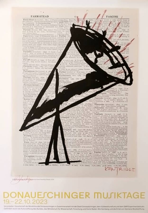 william kentridge donaueschinger musiktage poster