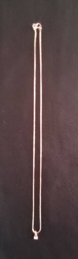 18ct white gold diamond pendant + 9ct white gold snake chain