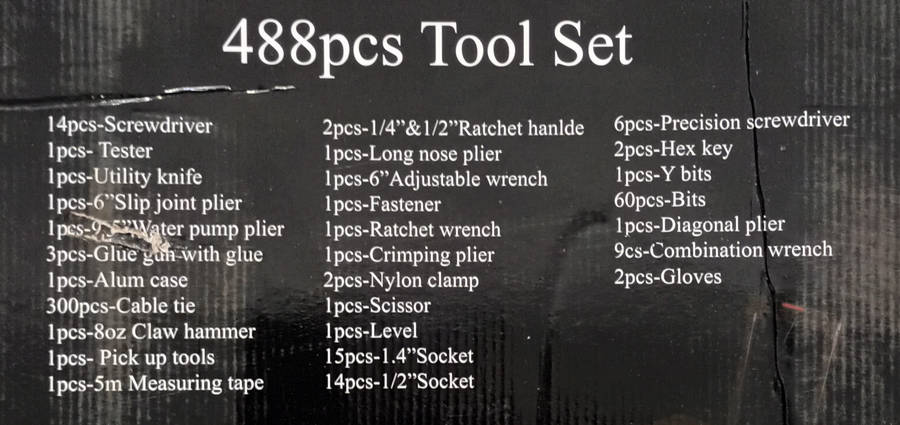 la fermete 488 pcs tool box set with trolley case