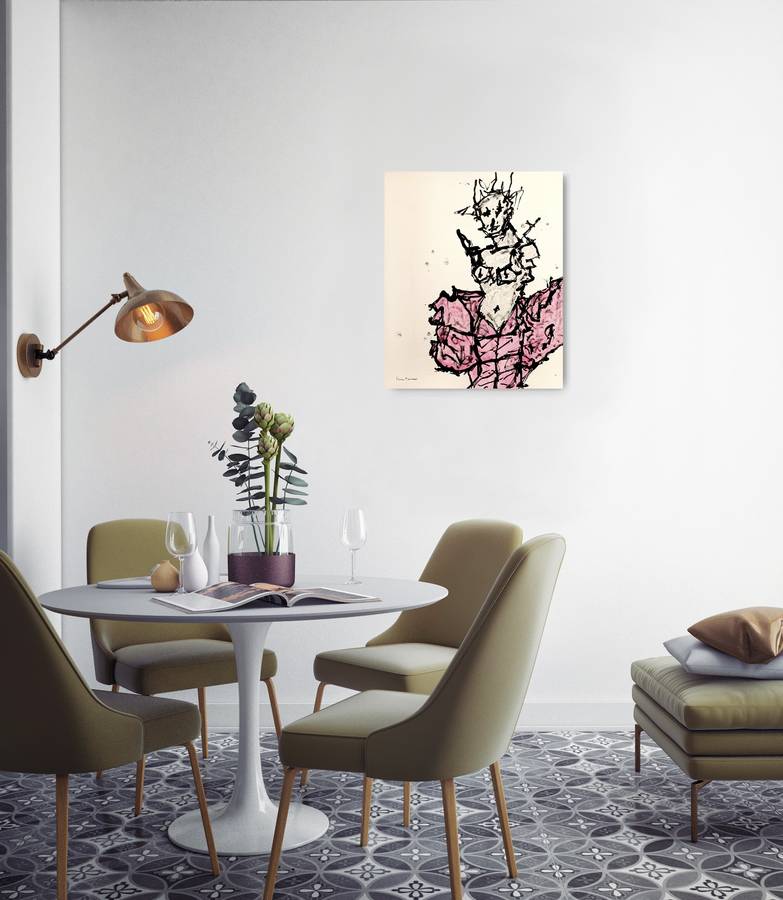 hilton edwards mixed media painting