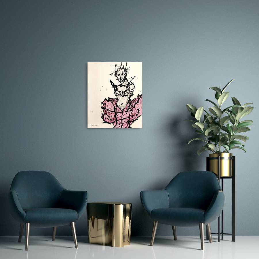 hilton edwards mixed media painting