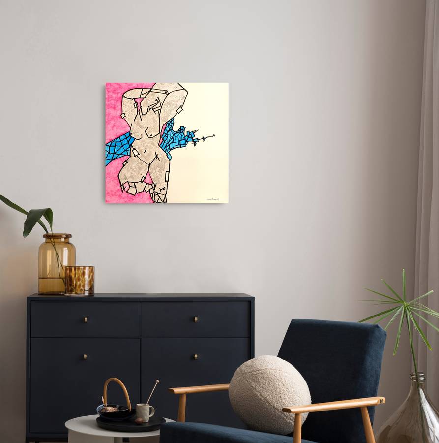 hilton edwards mixed media painting