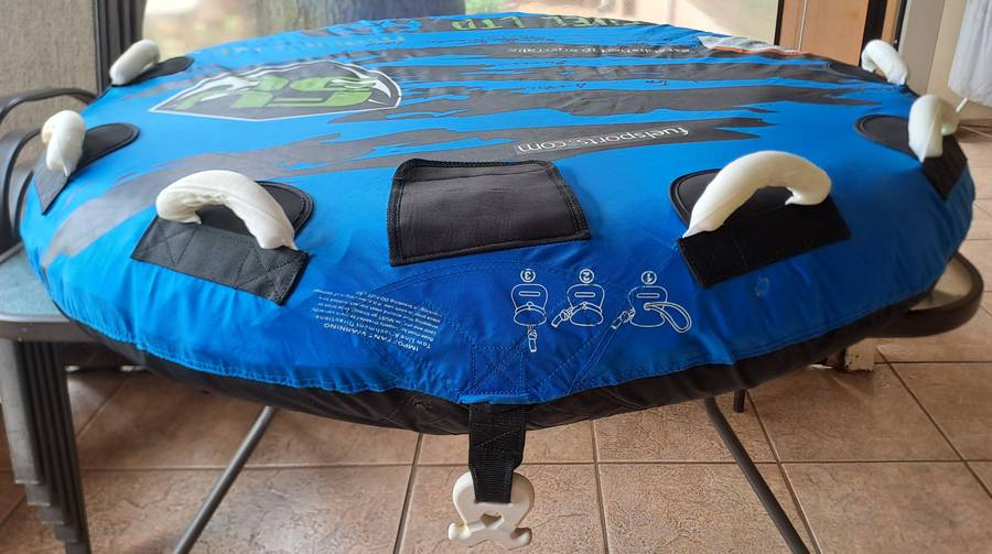 Blue Fuel 3 person 'moto sixty' Inflatable Towable Deck Tube