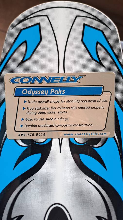 Connelly Odyssey Combo Waterskis with an extra slalom waterski