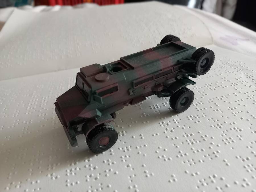 3d printed South African Police Casspir model - 1/64 scale