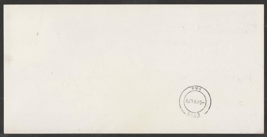 AVIATION 1979 NAMIB AIR SIGNED CARD #9 - INAUGURAL FLIGHT JG STRYDOM VIA SWAKOPMUND TO EROS