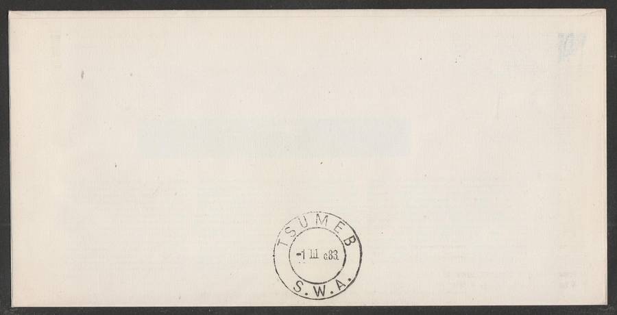 AVIATION 1983 NAMIB AIR COVER #16 - 25 YEARS NAMIB AIR COMM FLIGHT WINDHOEK TO TSUMEB
