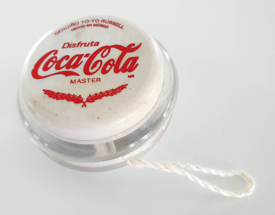 GENUINE VINTAGE COCA COLA DISFRUTA MASTER - RUSSELL YOYO - HECHO EN MEXICO