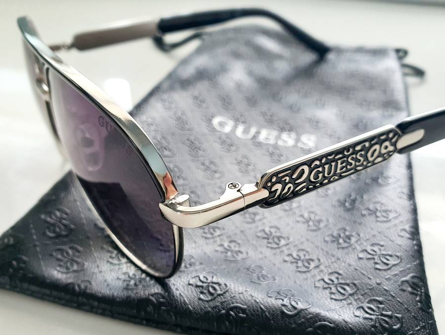 Stunning Guess Women's 57mm Shiny Nickeltin Sunglasses