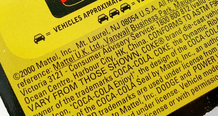 2000 MATCHBOX COLLECTIBLES - COCA-COLA 1968 FORD MUSTANG COBRA JET