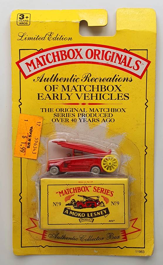 LTD. ED. 1992 MOKO LESNEY MATCHBOX ORIGINALS "THE FIRE ENGINE"