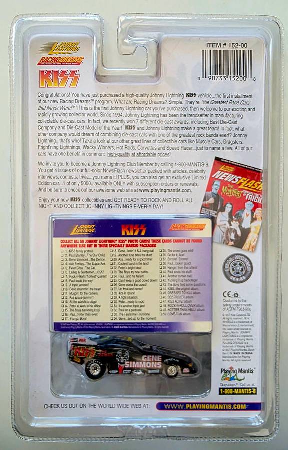 1997 JOHNNY LIGHTENING - KISS #27 RACING DREAMS - TOTALLY INSANE