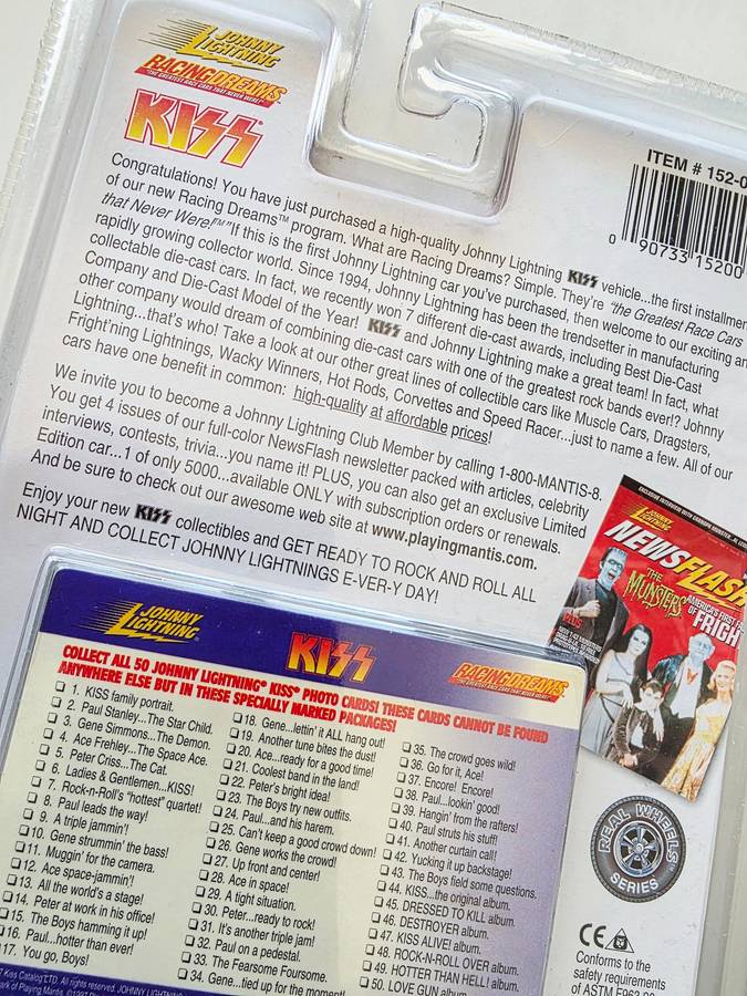 1997 JOHNNY LIGHTENING - KISS #27 RACING DREAMS - TOTALLY INSANE