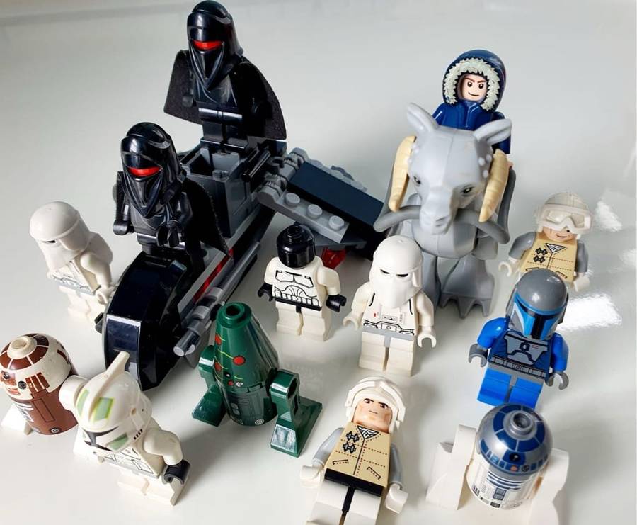 LOT OF ORIGINAL STAR WARS LEGO MINIATURE FIGURINES + TOOLS