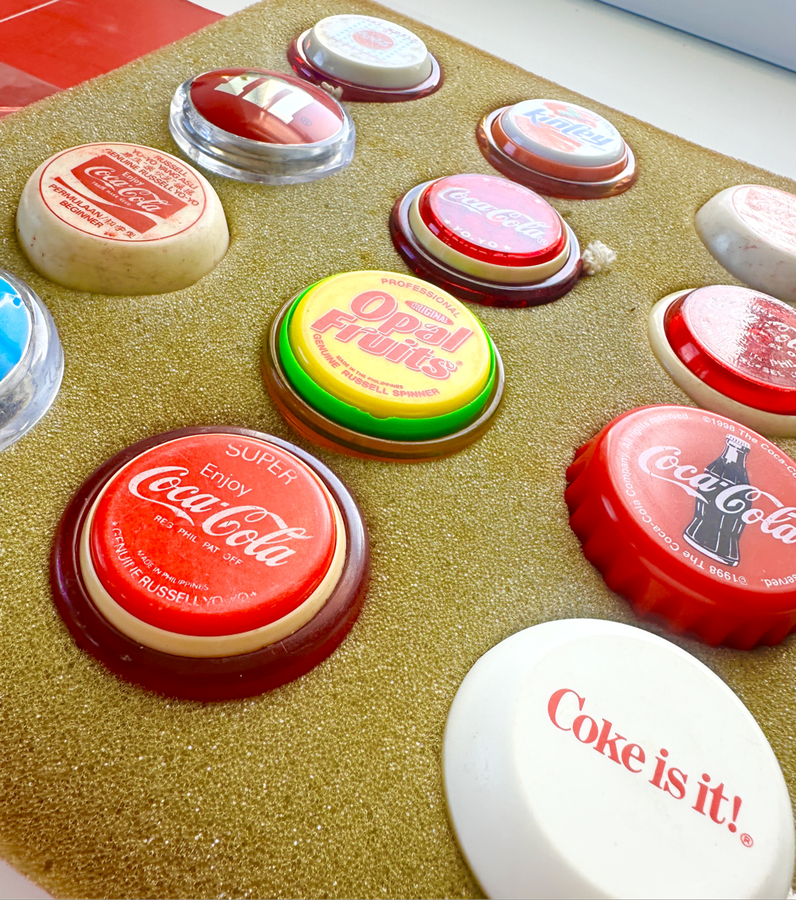 Stunning Collection of 12 Vintage Yo-Yos in Original Jack Russell Album with Collectible Pogs