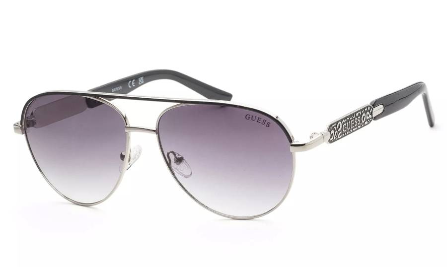 Stunning Guess Women's 57mm Shiny Nickeltin Sunglasses