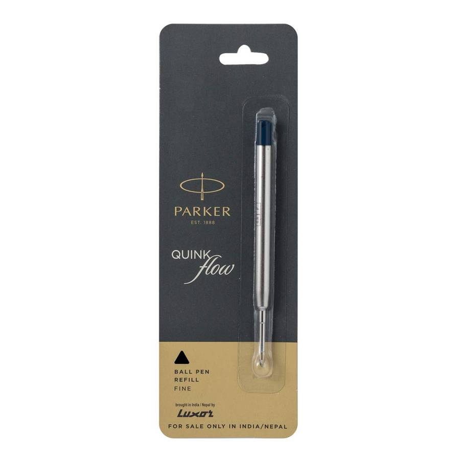 Parker Quink Flow Ball Pen Refills - Black - Medium and Fine Point - Pack of 3