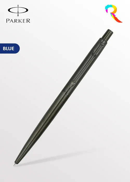 Parker Gift Set - Classic Gun Metal Ballpoint Pen and Credit Card Holder - Blue ink