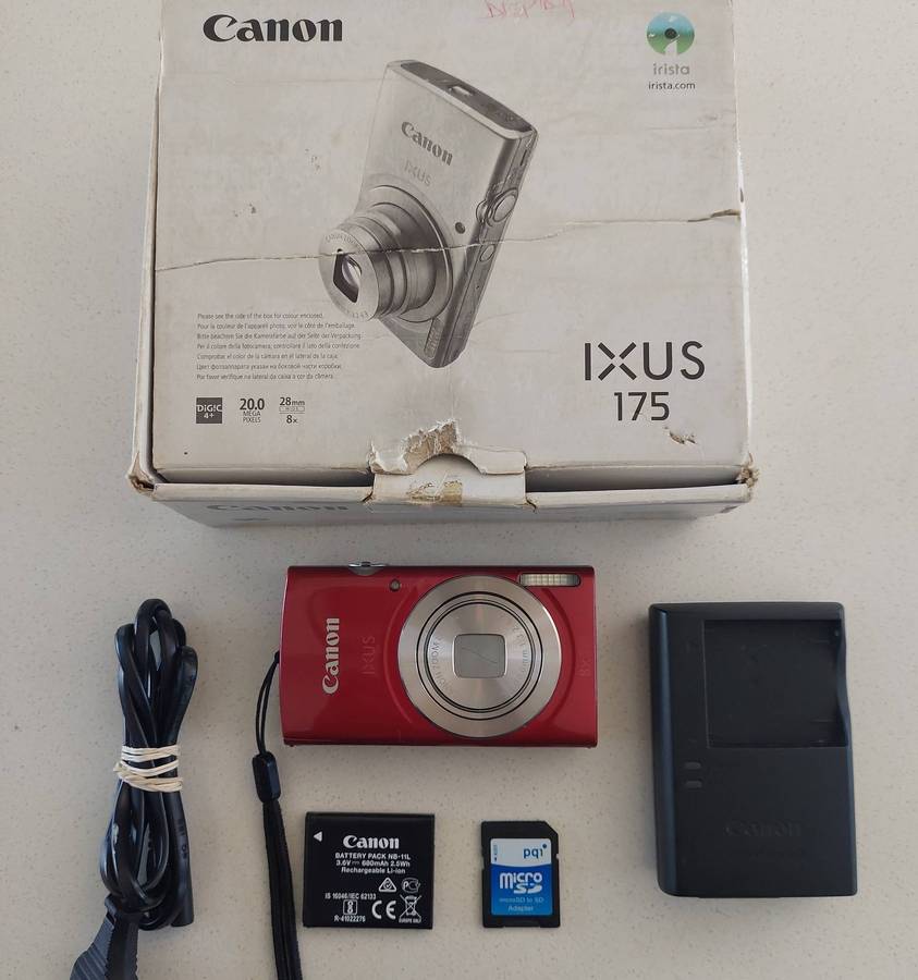 Canon IXUS digital camera 175 (20 m/pixel, 8 x optical zoom, HD video recording)