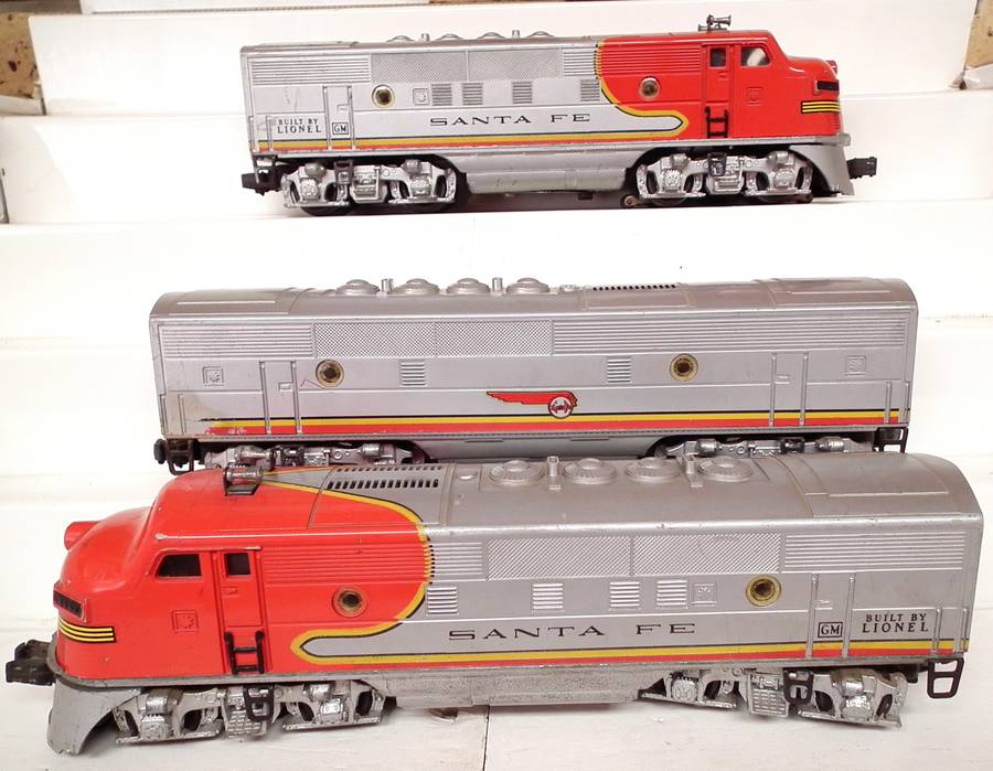 Lionel O Vintage Santa Fe Super Chief Loco Set Good Used Un-Boxed Condition USA