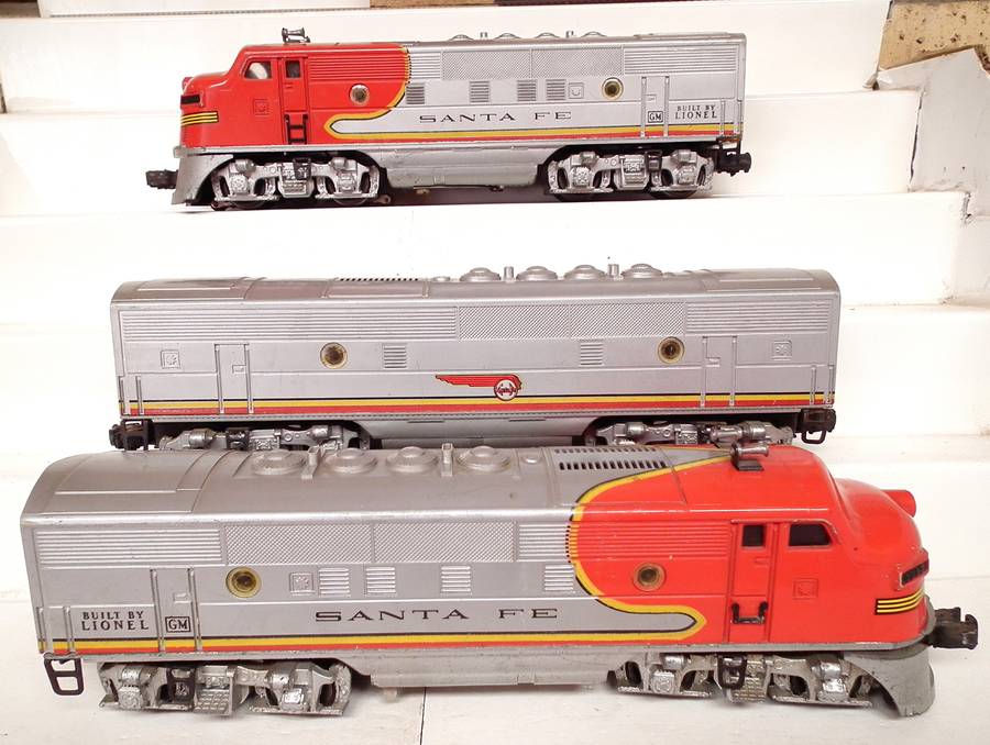 Lionel O Vintage Santa Fe Super Chief Loco Set Good Used Un-Boxed Condition USA