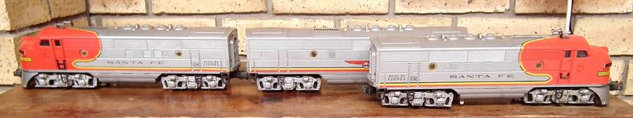 Lionel O Vintage Santa Fe Super Chief Loco Set Good Used Un-Boxed Condition USA