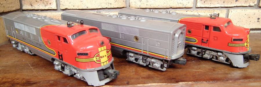 Lionel O Vintage Santa Fe Super Chief Loco Set Good Used Un-Boxed Condition USA