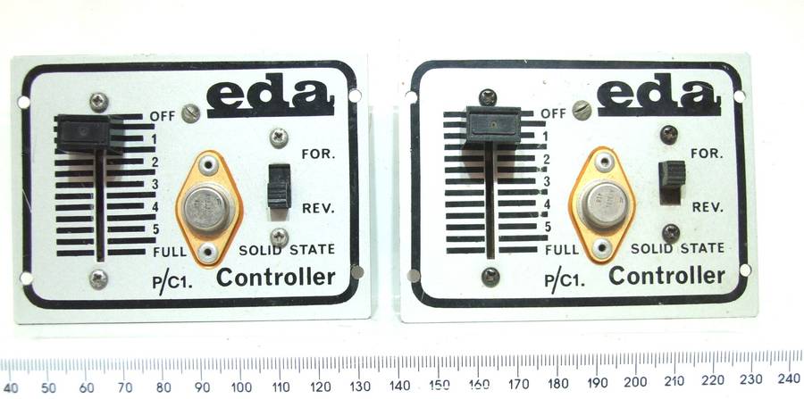 EDA HO/OO: Old School 12VDC Solid State Analogue Speed Controllers in good un-boxed condition.