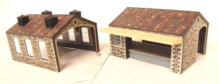 SCENERY N: These Two Locomotive Sheds are Available for Purchase in Good Condition.