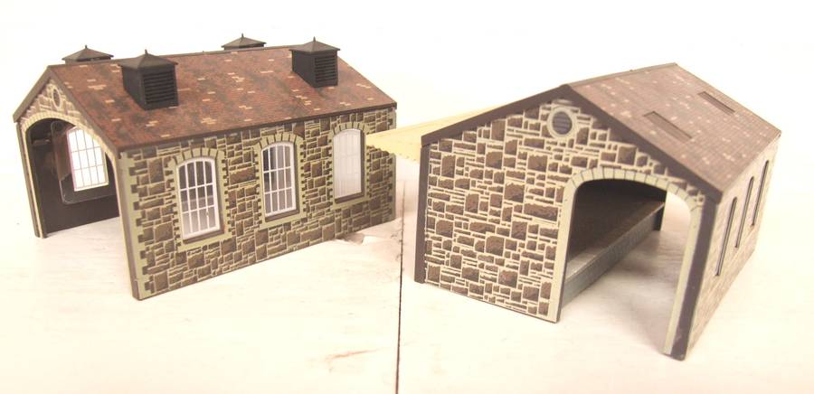 SCENERY N: These Two Locomotive Sheds are Available for Purchase in Good Condition.