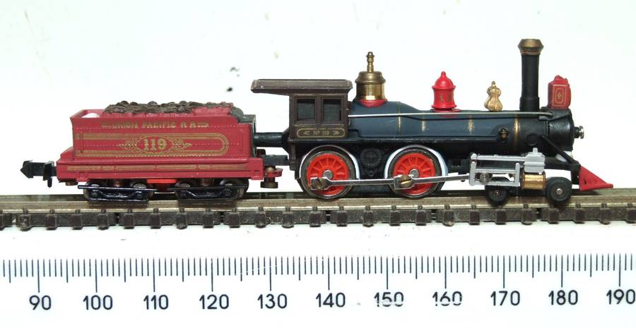 BACHMANN N:  Vintage "UNION PACIFIC RD" 4-4-0 Steam Locomotive in Good Boxed condition (USA)