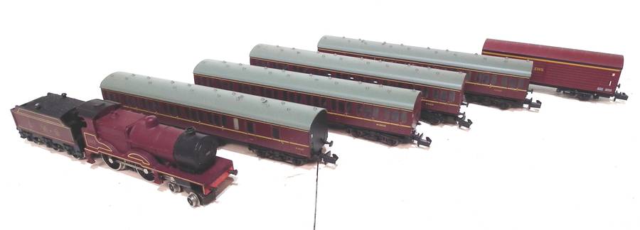 GRAFAR N:  Vintage "LMS" Steam Train Set in Very Good Un-Boxed condition (Brittan/China)