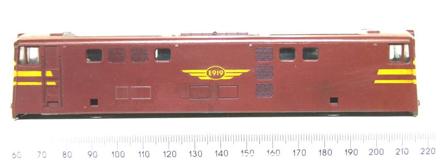 LIMA HO: Brown SAR `Trans Karoo` E5 Loco Body in Fair condition for Parts or Repair.(Italy)