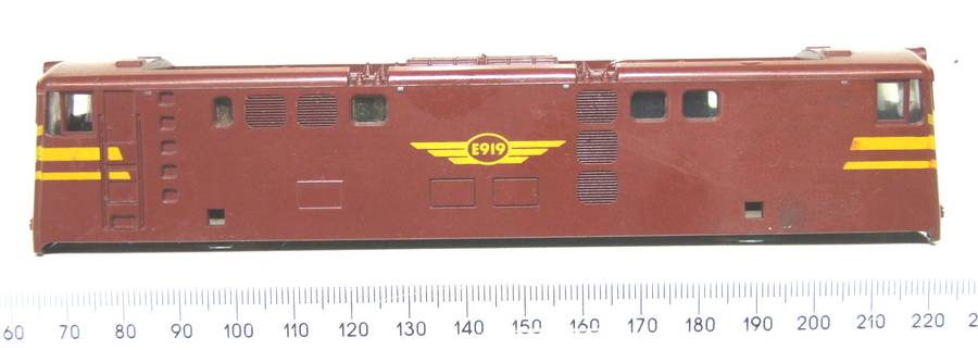 LIMA HO: Brown SAR `Trans Karoo` E5 Loco Body in Fair condition for Parts or Repair.(Italy)