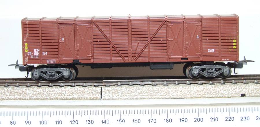 LIMA HO: SAR Brown OZ Wagon in Fair Boxed, Used Condition (Italy)