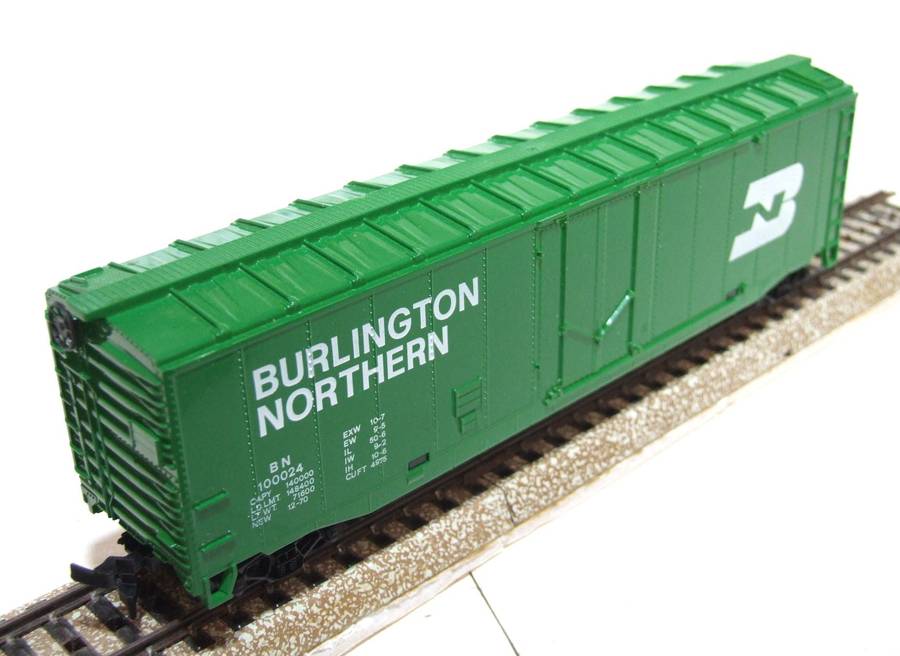 AHM HO: BURLINGTON 50' Box Car in New Old Stock Boxed condition.(USA)