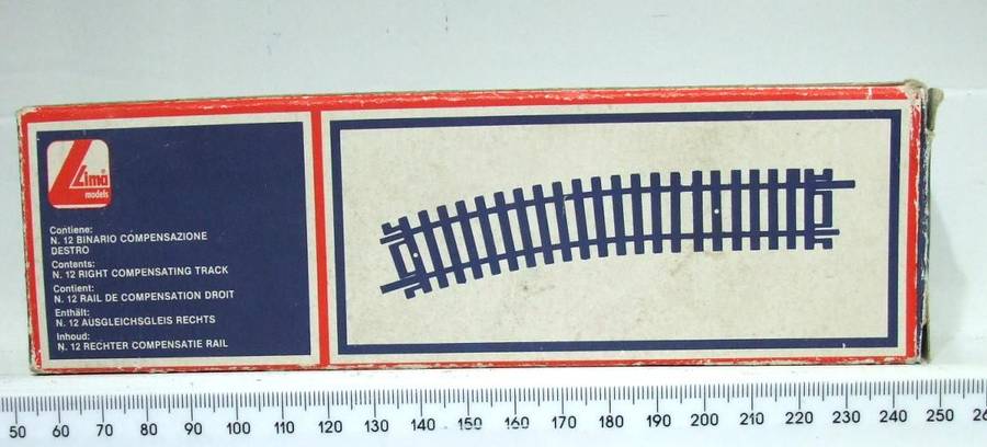LIMA HO: 8x LH + 4x RH Compensation Steel Track(403036/35) in Good Used Boxed condition.(Italy))