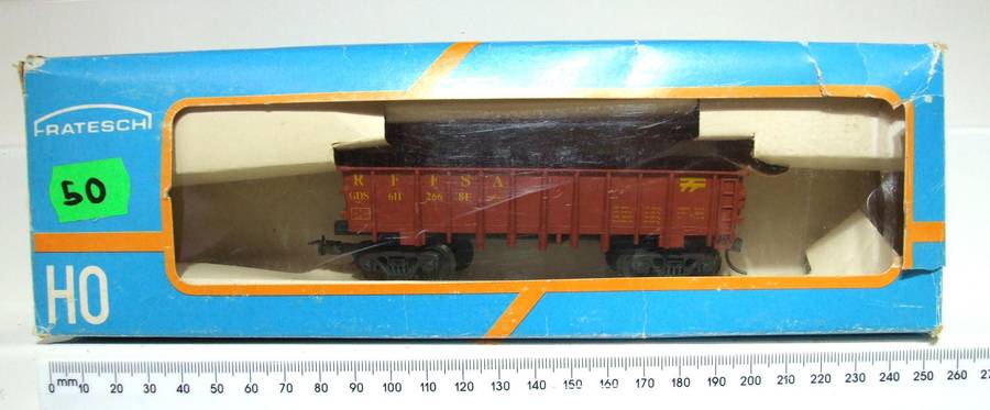 FRATESCHI HO: Coal Hopper with Different Couplings in Good Boxed, Used condition (Italy)