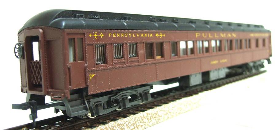 RIVAROSSI HO: Detailed US "PENCELVANIA" Passenger Coach with Lights in Good Un-Boxed condition.