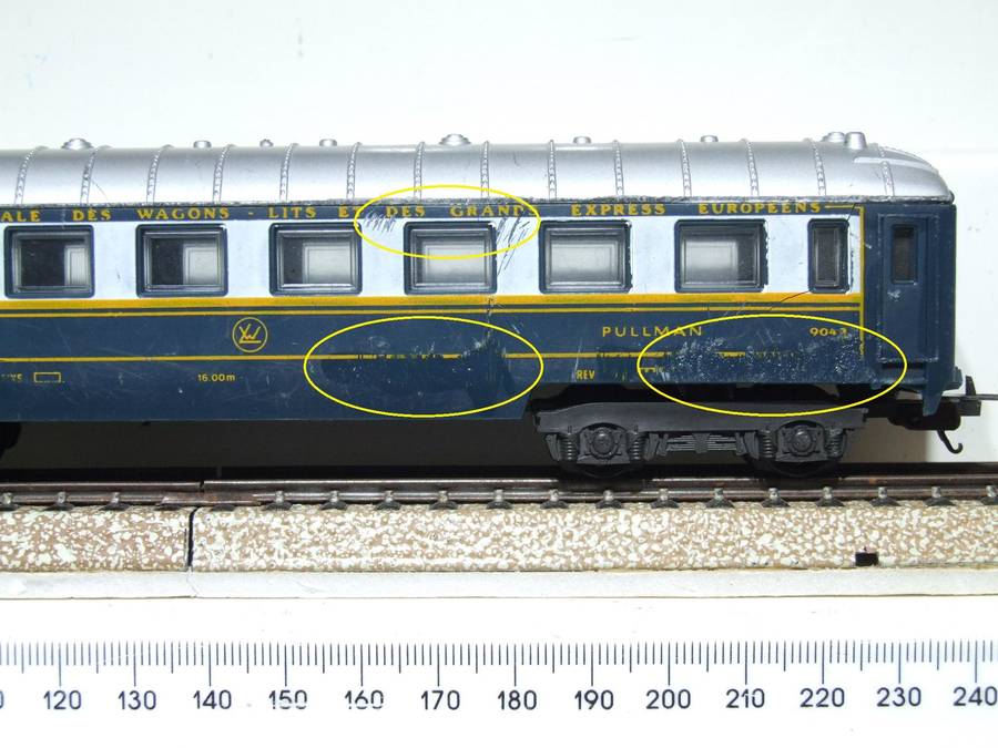 LIMA HO:  Vintage " PULLMAN" Junior 1st Class Passenger Coach in Fair Un-Boxed condition (Italy)