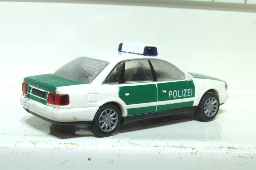 RIETZE HO: Highly Detailed AUDI A8 Polizei Car in Good Used Boxed Condition.(Germany)