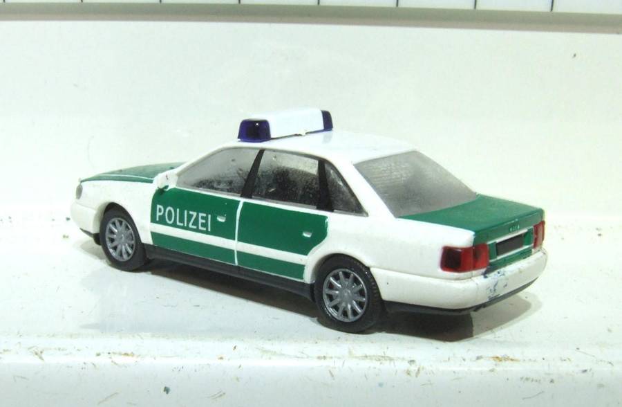 RIETZE HO: Highly Detailed AUDI A8 Polizei Car in Good Used Boxed Condition.(Germany)
