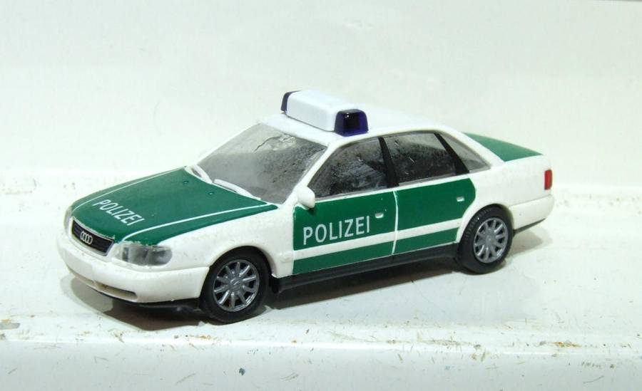 RIETZE HO: Highly Detailed AUDI A8 Polizei Car in Good Used Boxed Condition.(Germany)