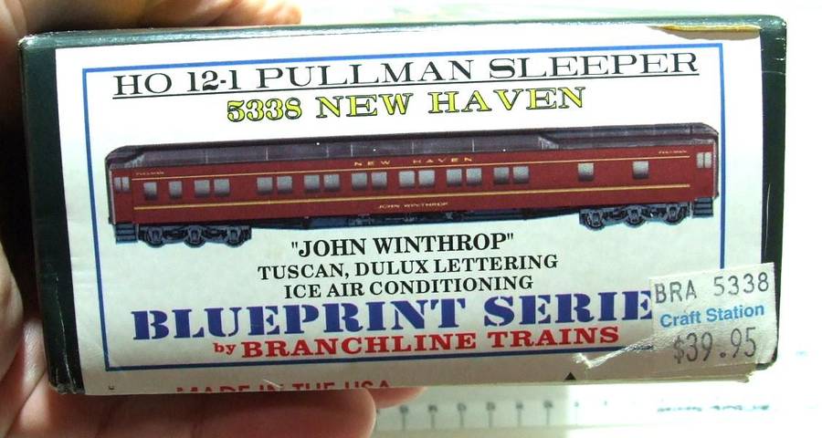 BRANCHLINE HO:Detailed American "NEW HAVEN" Pass Coach in New Partly Assembled Boxed condition.(USA